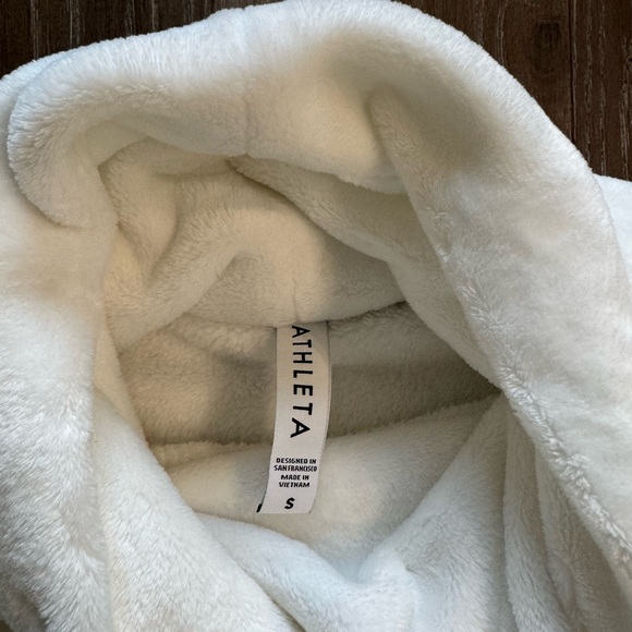 Athleta Double Cozy Karma Funnel Neck, white SIZE S #511446 - Picture 6 of 9